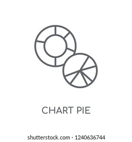 Chart pie linear icon. Modern outline Chart pie logo concept on white background from Business and analytics collection. Suitable for use on web apps, mobile apps and print media.
