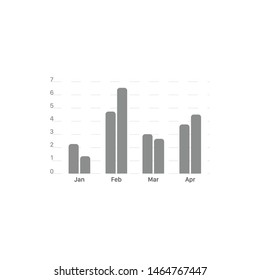 Chart presentation element isolated on white background. Chart symbol modern simple vector icon for website design  mobile app  ui. Vector Illustration