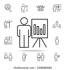 chart presentation icon. Business Organisation icons universal set for web and mobile