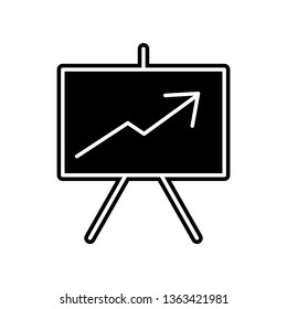 chart presentation icon. Element of finance and chart for mobile concept and web apps icon. Glyph, flat icon for website design and development, app development