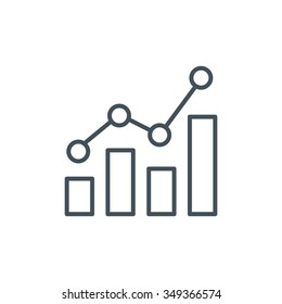 Chart, presentation icon suitable for info graphics, websites and print media. Colorful vector, flat icon, clip art.