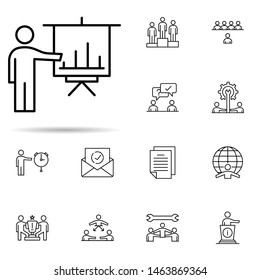 Chart, presentation icon. Universal set of professional seo for website design and development, app development