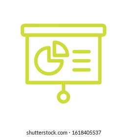 Chart presentation slide vector icon