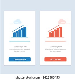 Chart, Progress, Report, Analysis  Blue and Red Download and Buy Now web Widget Card Template