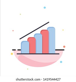 Chart, Progress, Report, Analysis Business Logo Template. Flat Color