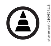 Chart pyramidal or pyramids icon
