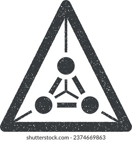 Ilustración vectorial de gráficos de gráficos de radar en estilo de sello
