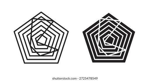 Chart radar icon with glyph and line. black vector icons for Web UI