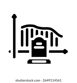 ícone de símbolo de mortalidade do gráfico vetor. sinal de mortalidade do gráfico. ilustração de símbolo isolado