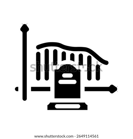 chart rate mortality glyph icon vector. chart rate mortality sign. isolated symbol illustration