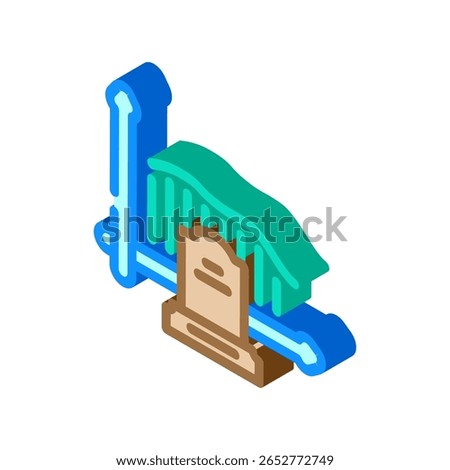 chart rate mortality isometric icon vector. chart rate mortality sign. isolated symbol illustration