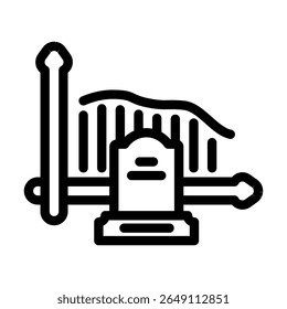 vetor de ícone de linha de mortalidade da taxa do gráfico. sinal de mortalidade da taxa do gráfico. ilustração em preto do símbolo de contorno isolado