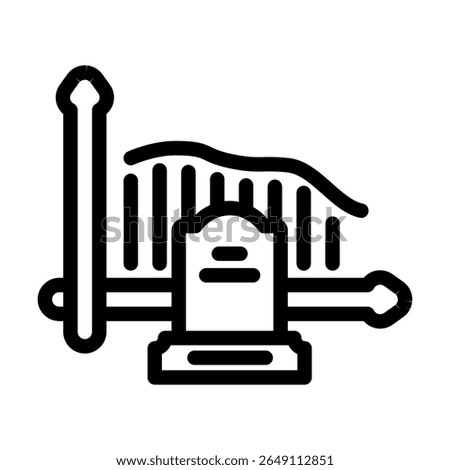chart rate mortality line icon vector. chart rate mortality sign. isolated contour symbol black illustration