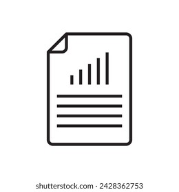 Símbolo de signo de documento de informe de gráfico