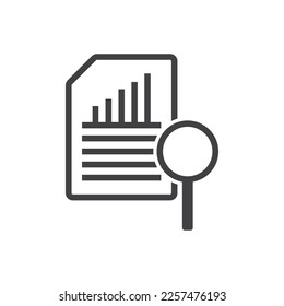 Chart Report Search Icon - Dokumentsymbol