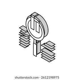 chart research isometric icon vector. chart research sign. isolated symbol illustration