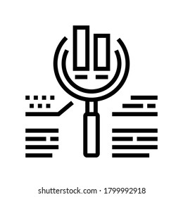 chart research line icon vector. chart research sign. isolated contour symbol black illustration