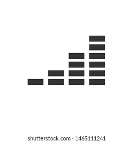 Chart , Schedule , Graph , diagram , black sign design. Icon Growing. business. vector illustration. Graphic. on white background