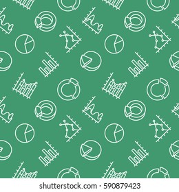 Chart seamless pattern background trendy green