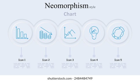 Icono de conjunto de gráficos. Gráfico de crecimiento, pila de monedas, gráfico de líneas, idea, gráfico circular, estadísticas, datos, finanzas, negocio, análisis, gráfico, informe, métrica, economía, rendimiento, información, presentación, seguimiento