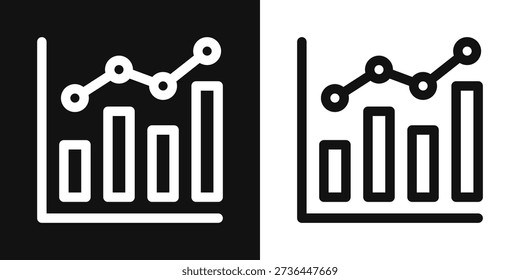 Chart Simple and clear vector icon illustrating an essential idea or function