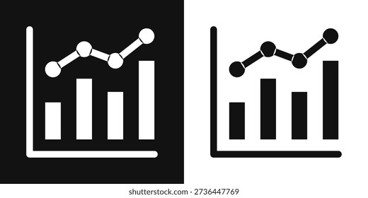 Chart Simple and clear vector icon illustrating an essential idea or function