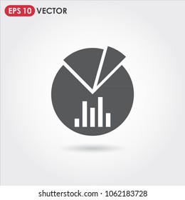 chart single vector icon on light background