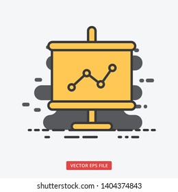 Chart statistic modern business vector icon