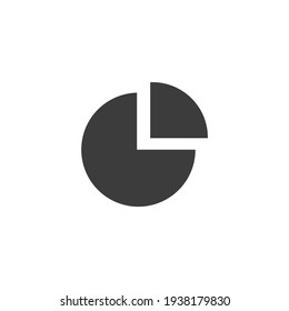 Chart Statistics Icon Isolated on Black and White Vector Graphic