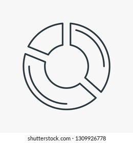 Chart statistics presentation concept line icon. Simple element illustration. Chart statistics presentation concept outline symbol design. Can be used for web and mobile UI/UX . Modern vector style