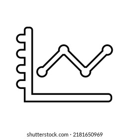 Chart, stock, reports outline icon. Line art vector.