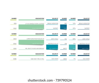 Chart, Table, Schedule, Tab, Planner, Infographic Design Template. Vector.