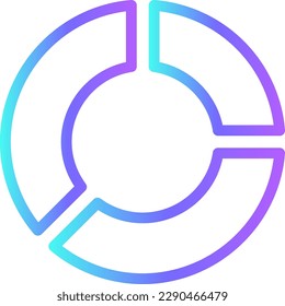 Chart Teamwork and Management icon with blue duotone style. diagram, graph, data, pictogram, presentation, infographic, information. Vector illustration
