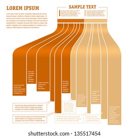 Chart template for infographics. Vector