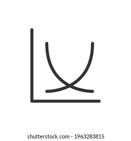 Chart thin line icon. Symbol in trendy outline style. Premium design for web and apps. Perfect for UI. 