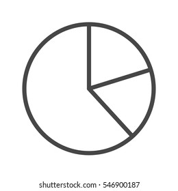 Chart Thin Line Vector Icon Isolated on the White Background.