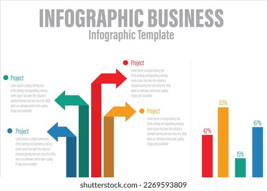 A chart with the title infographics in the middle.