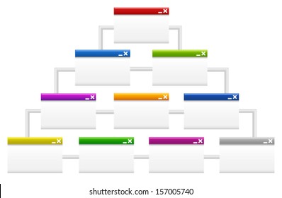 Chart, topology, structure, pyramid, hierarchy, presentation vector illustration