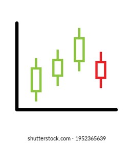 chart trading stock icon vector