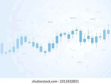 Gráfico de operaciones en el mercado de valores o en el mercado de divisas. inversión financiera. Resumen de los antecedentes financieros. Ilustración del vector