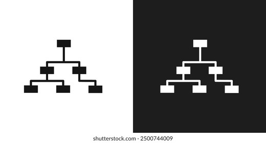 Diagrammbaum-Symbol, Linienkunstvektor