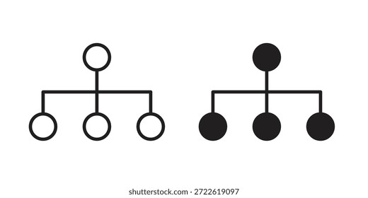 Chart tree icon pictogram in trendy outline style. icon, sign or symbol.
