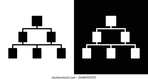 Chart tree icon symbol collection. Flat vector stock illustration.