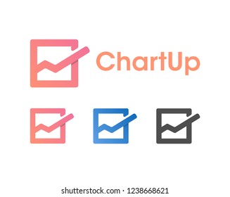 Chart Up, charts and graphs icon vector, finance logo, business brand logo concept