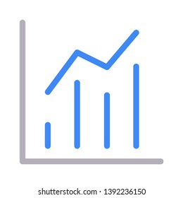 chart vector color line icon