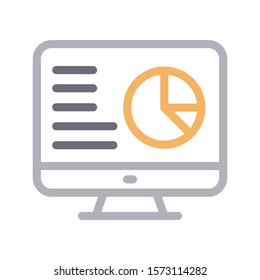 chart vector color line icon 