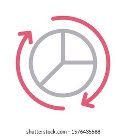 chart vector color line  icon 