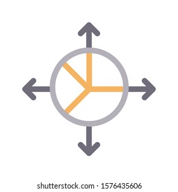 chart vector color line  icon 