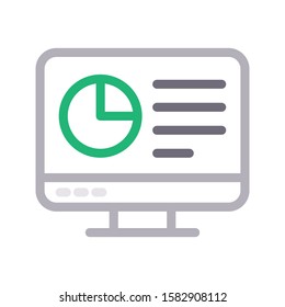 chart vector color line icon 
