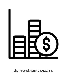 chart vector color line icon 